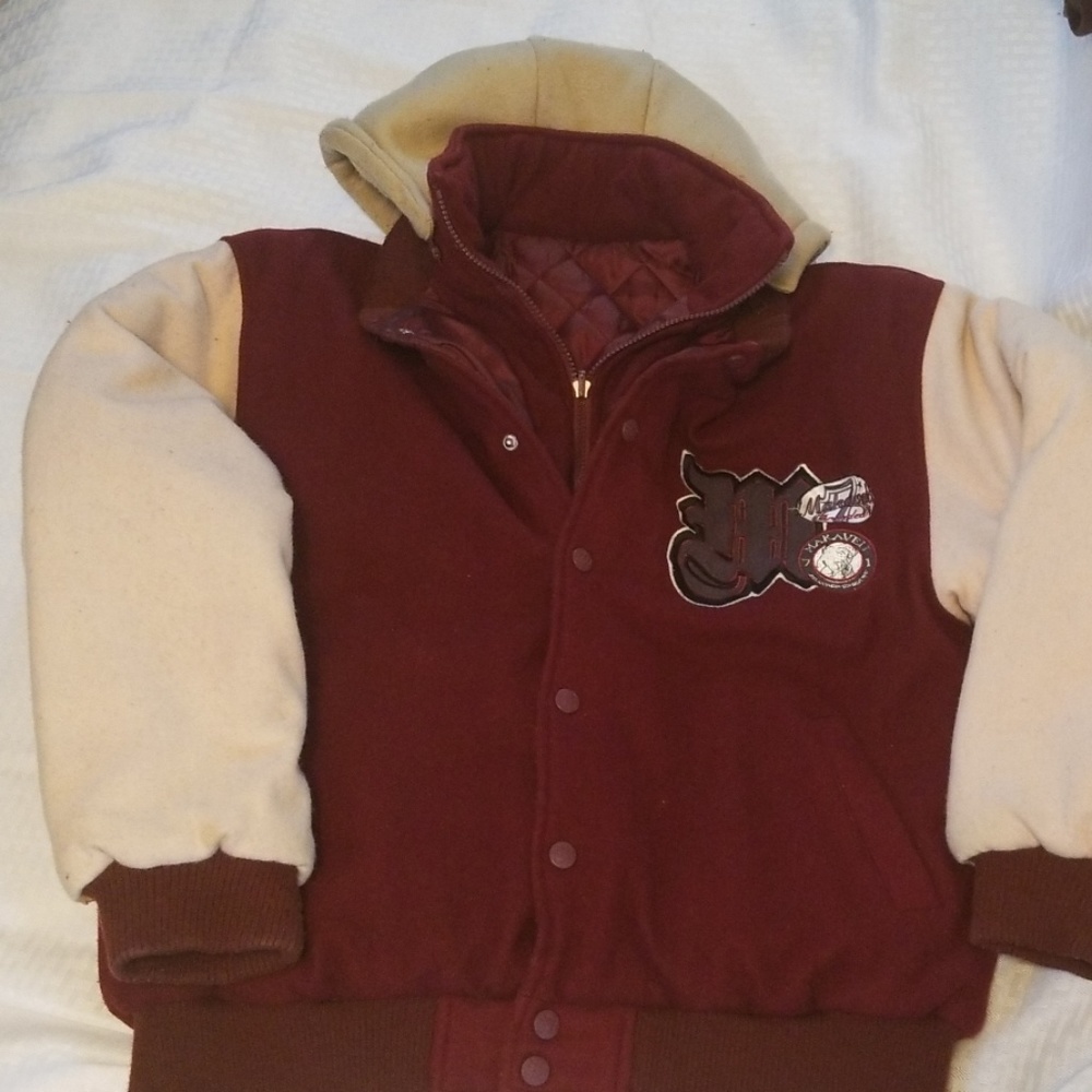 Vintage Tupac Makaveli reversible winter coat L